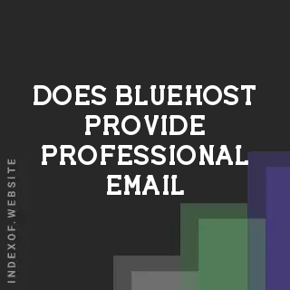 Does Bluehost provide professional email? Banners