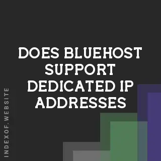 Does Bluehost support Dedicated IP addresses? Banners