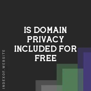 Is Domain Privacy included for free? Banners